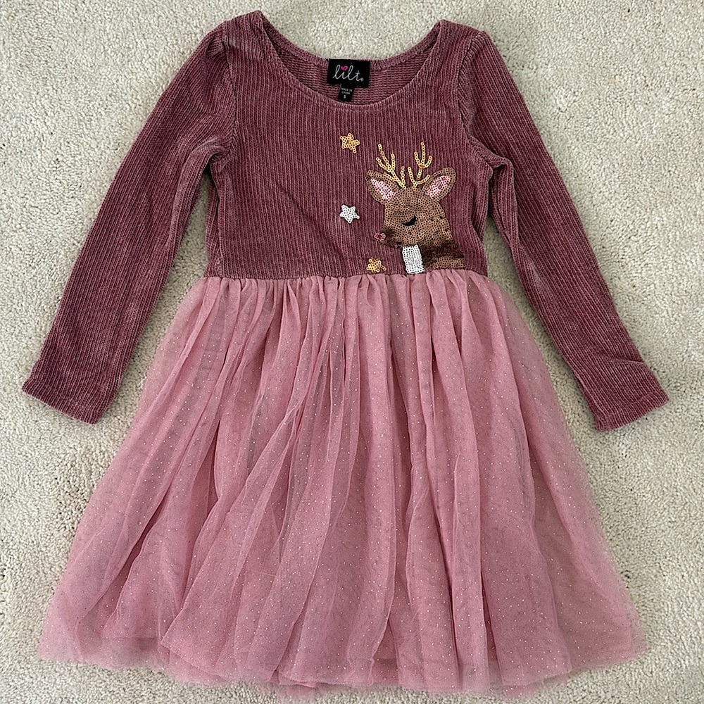 Girls Winter Dress Size 5 Christmas Sweater Tutu